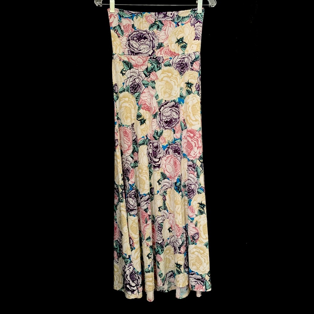 LuLaRoe Maxi Floral Print Slinky Skirt